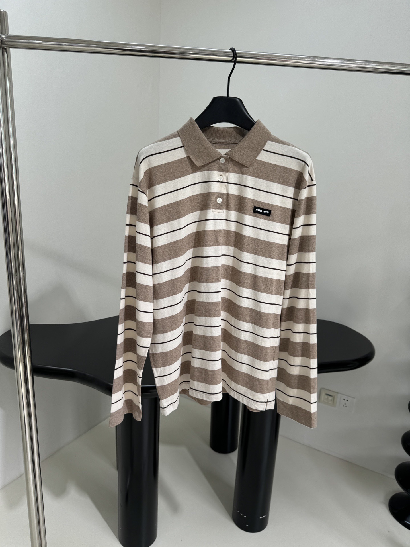 miumiu コットンジャージー ポロシャツ