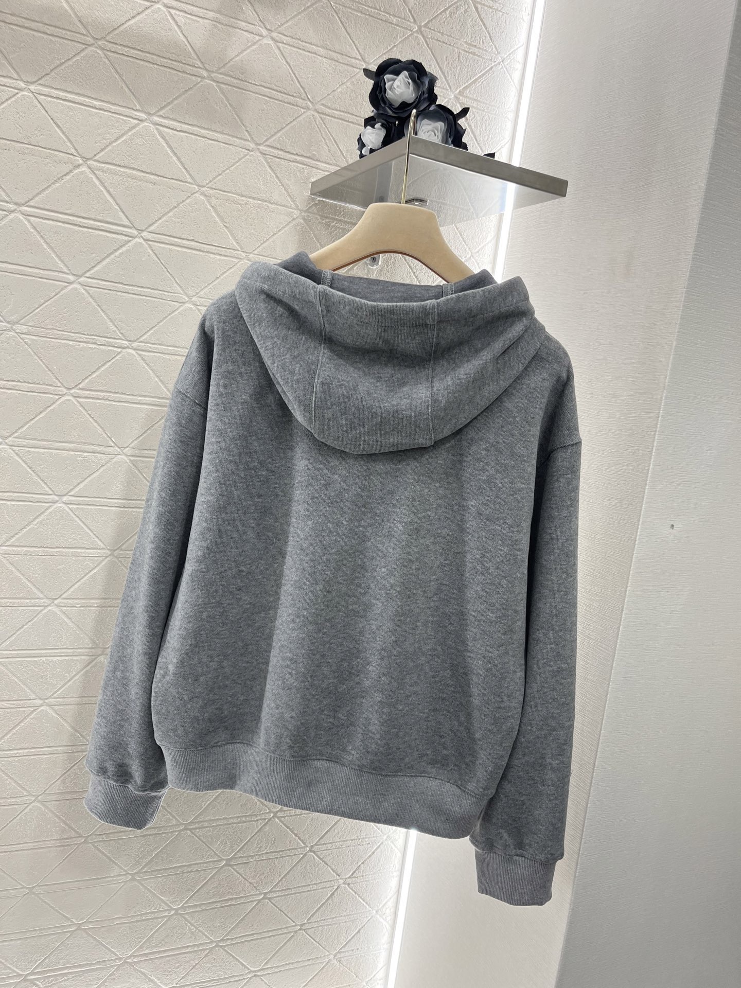 miumiu ダブルカシミヤ ジップフーディーカーディガン