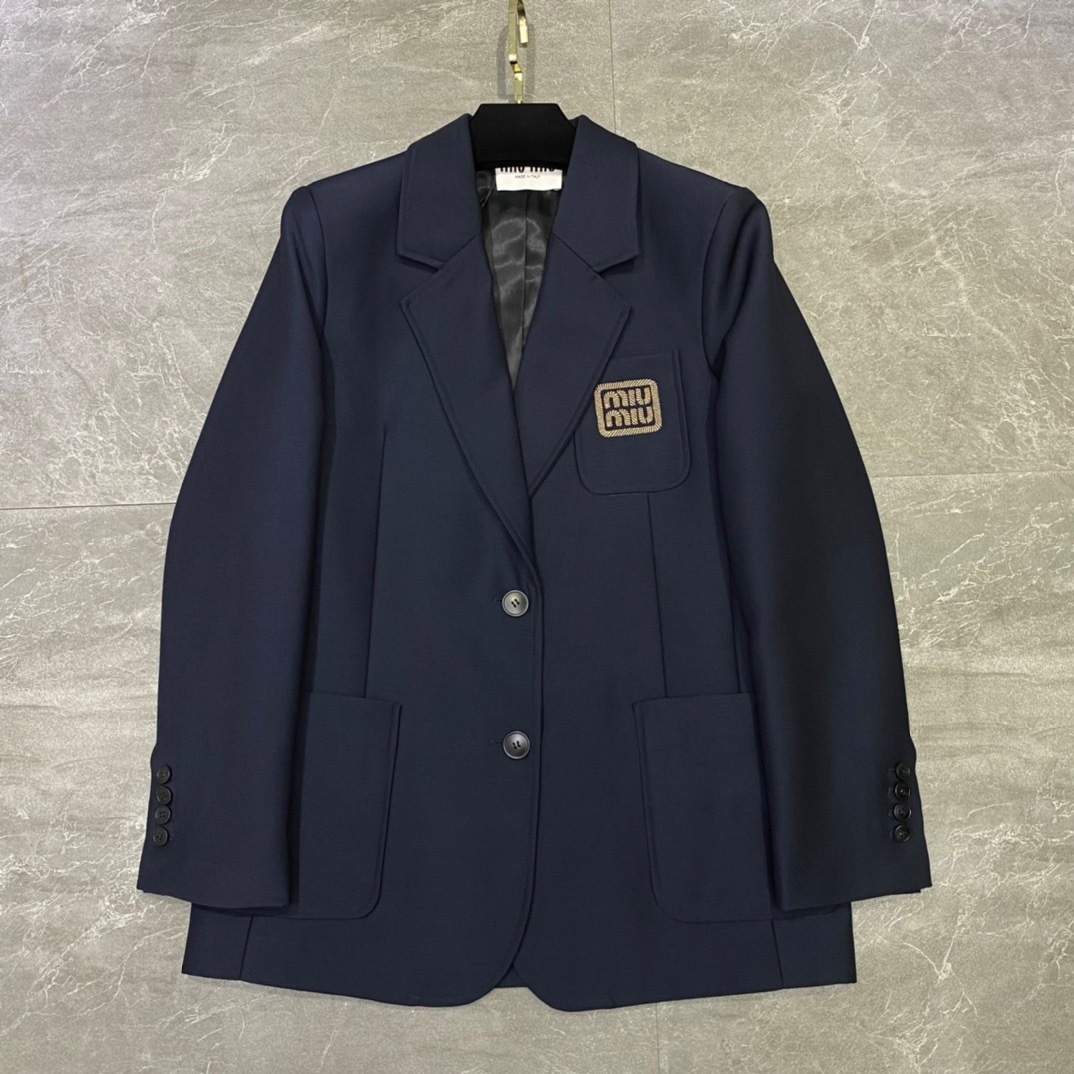 miumiu シングルブレスト モヘア ジャケット