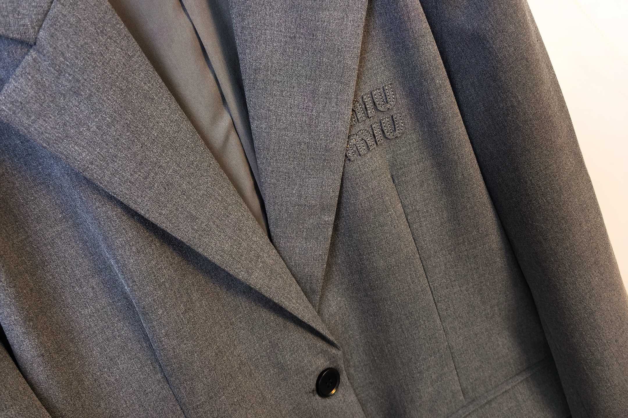 miumiu シングルブレスト ギャバジン ジャケット