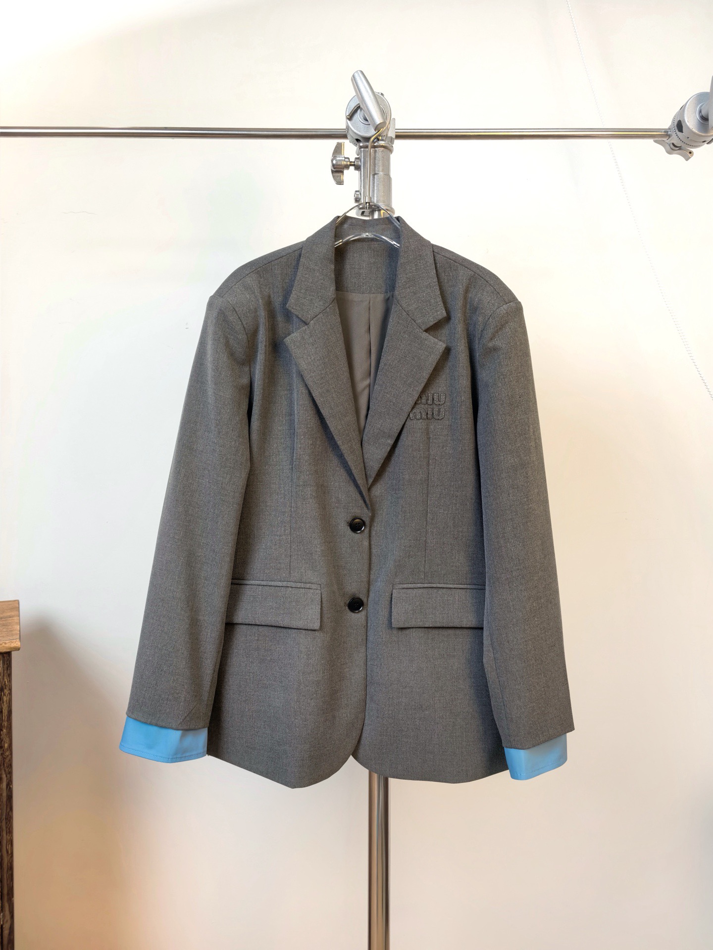 miumiu シングルブレスト ギャバジン ジャケット