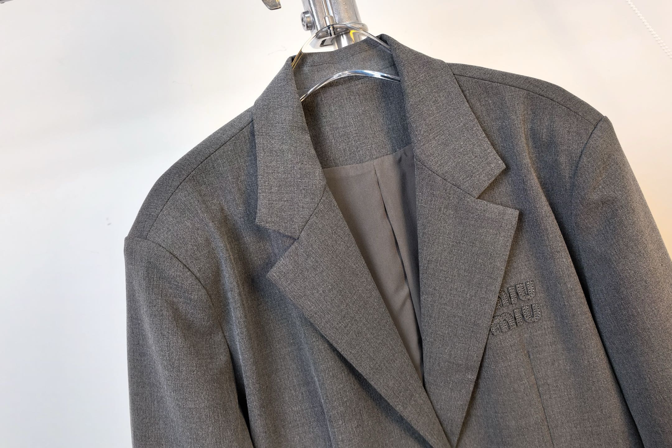 miumiu シングルブレスト ギャバジン ジャケット