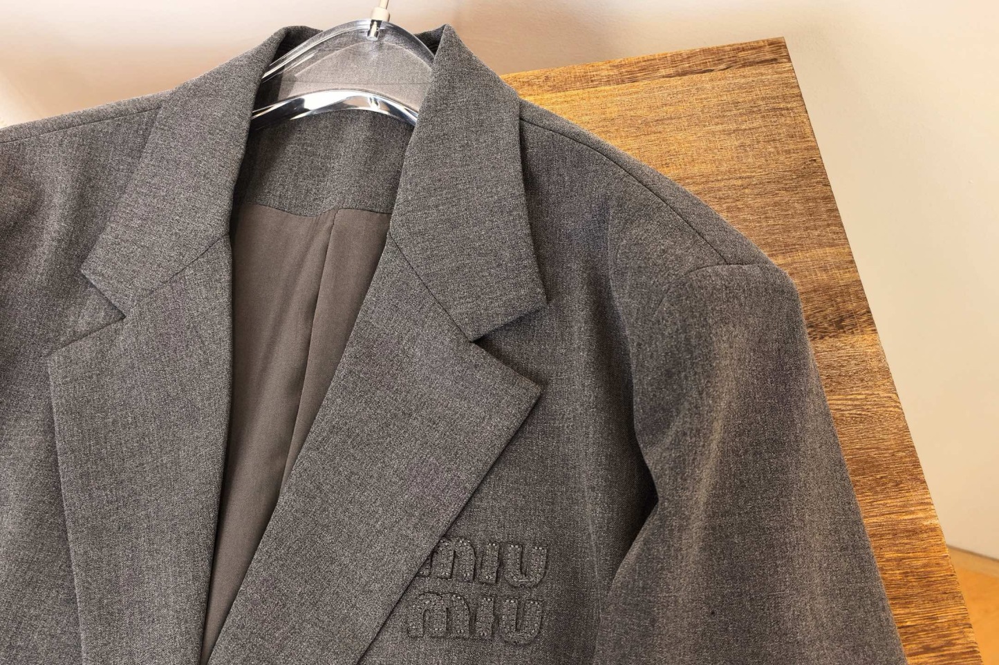 miumiu シングルブレスト ギャバジン ジャケット