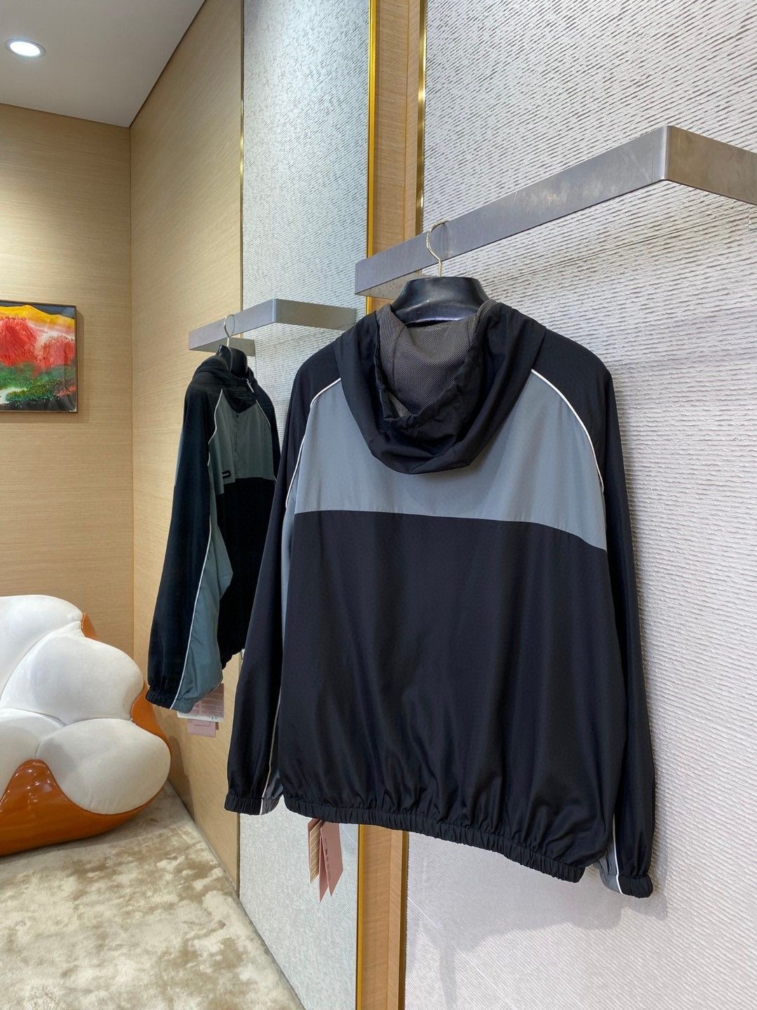 miumiu テクニカルシルク ジップブルゾンジャケット