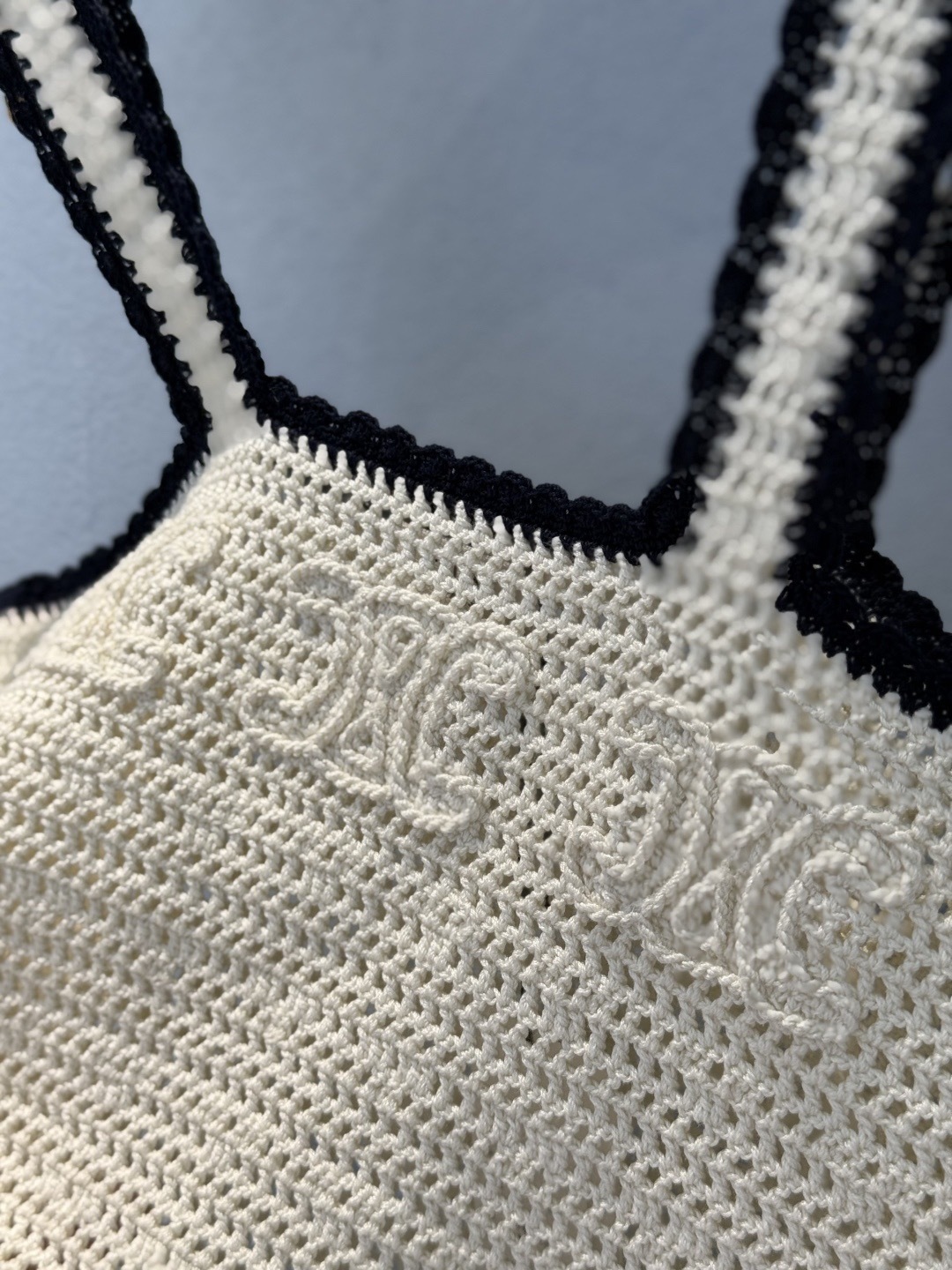 CELINE トリオンフ クロシェ クロップトップ / コットン