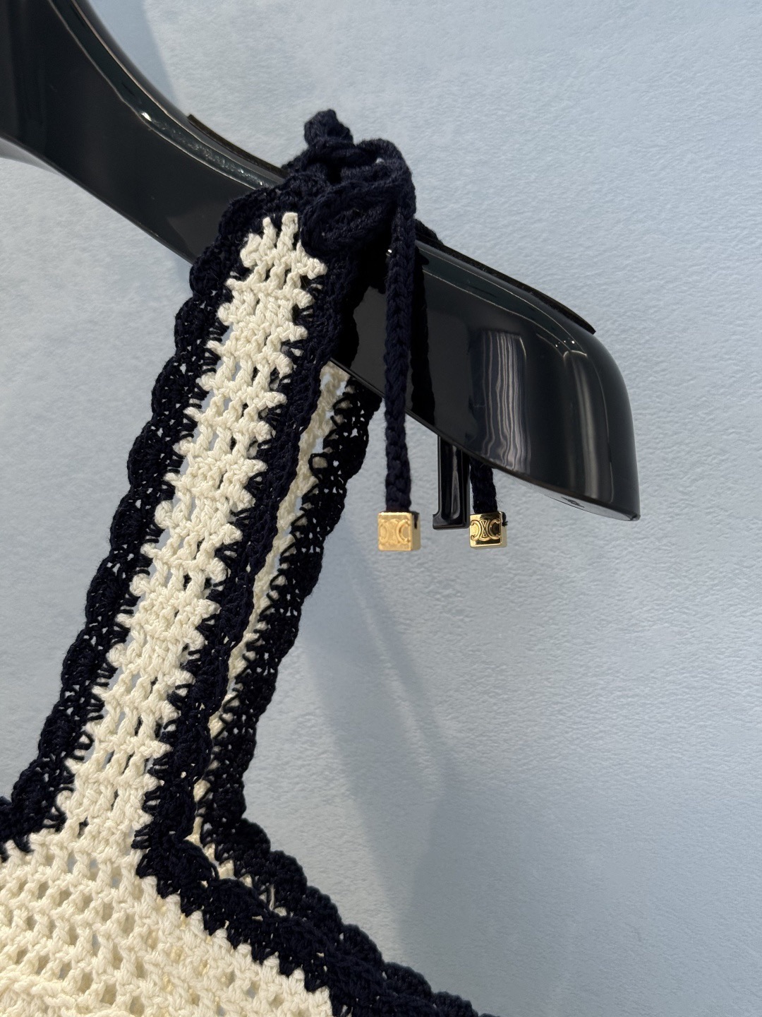 CELINE トリオンフ クロシェ クロップトップ / コットン