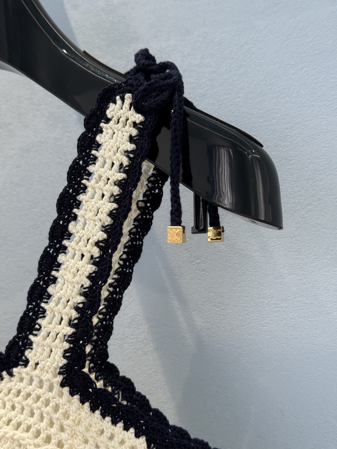 CELINE トリオンフ クロシェ クロップトップ / コットン