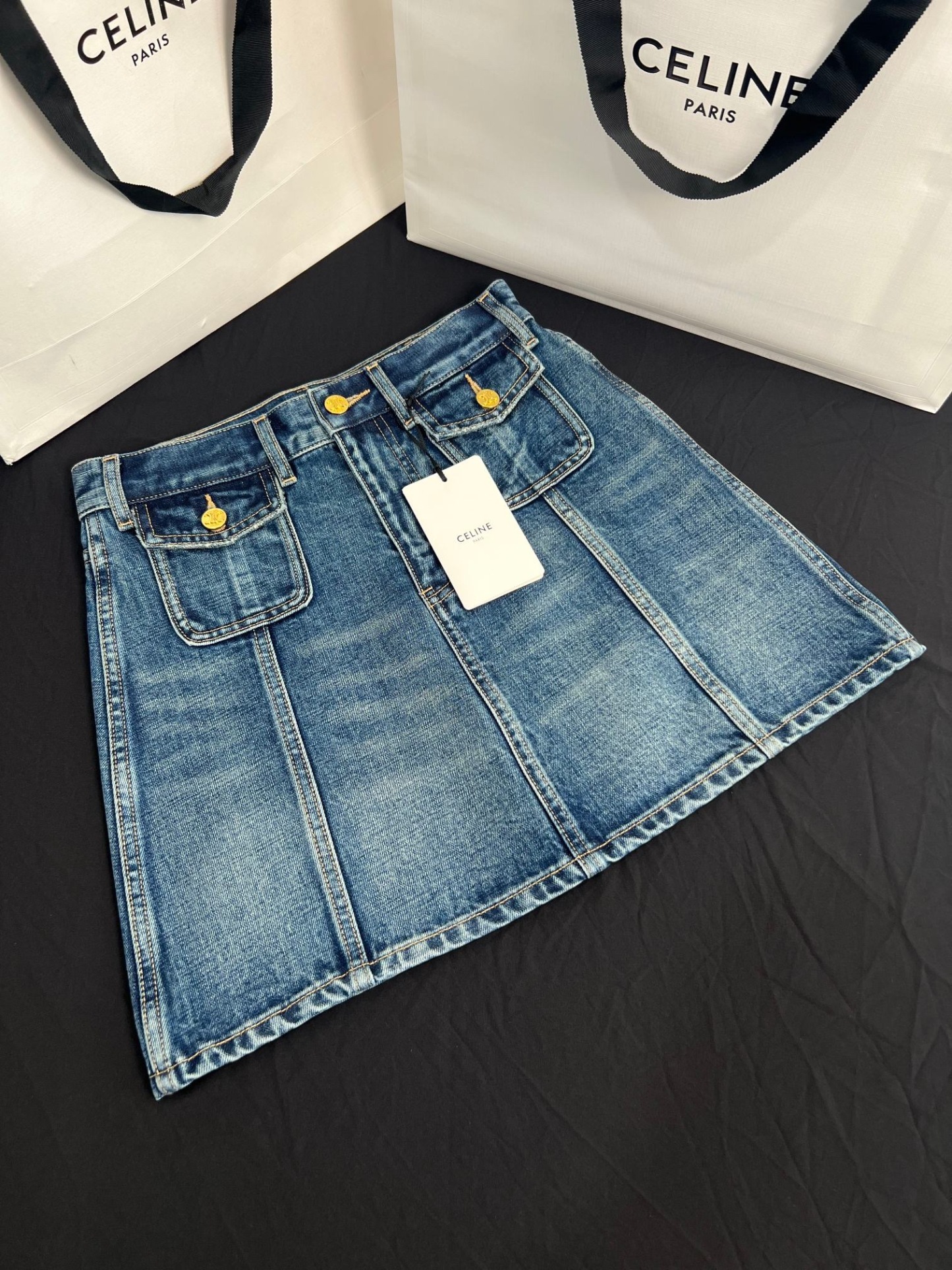 CELINE マストアイテム デニム Mini Skirt