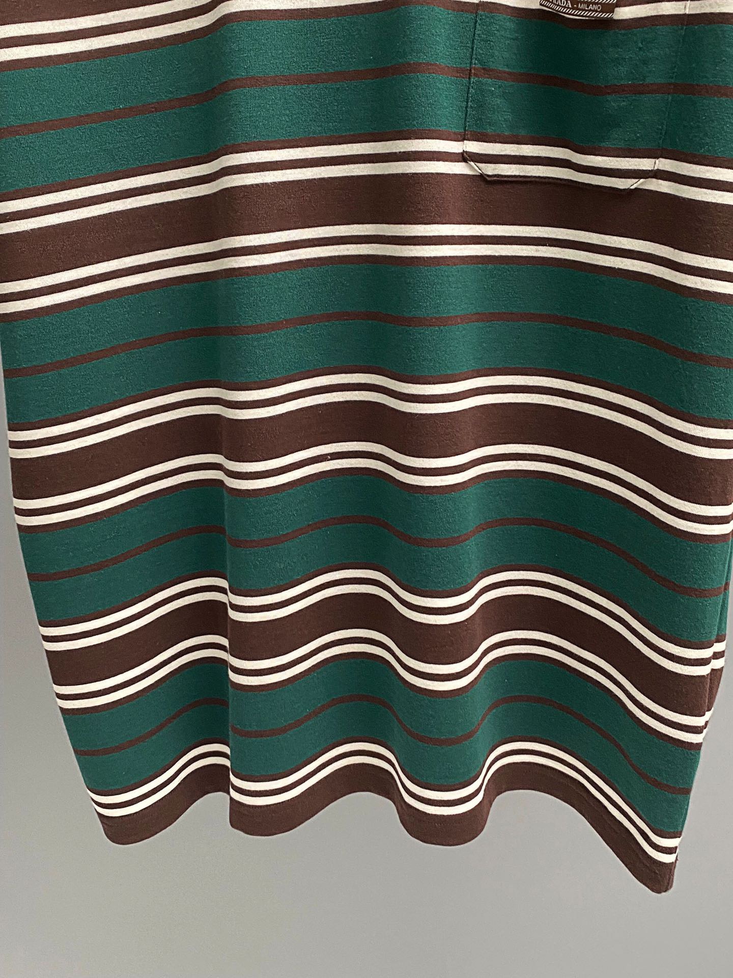 Prada ストライプ ライルコットン Tシャツ