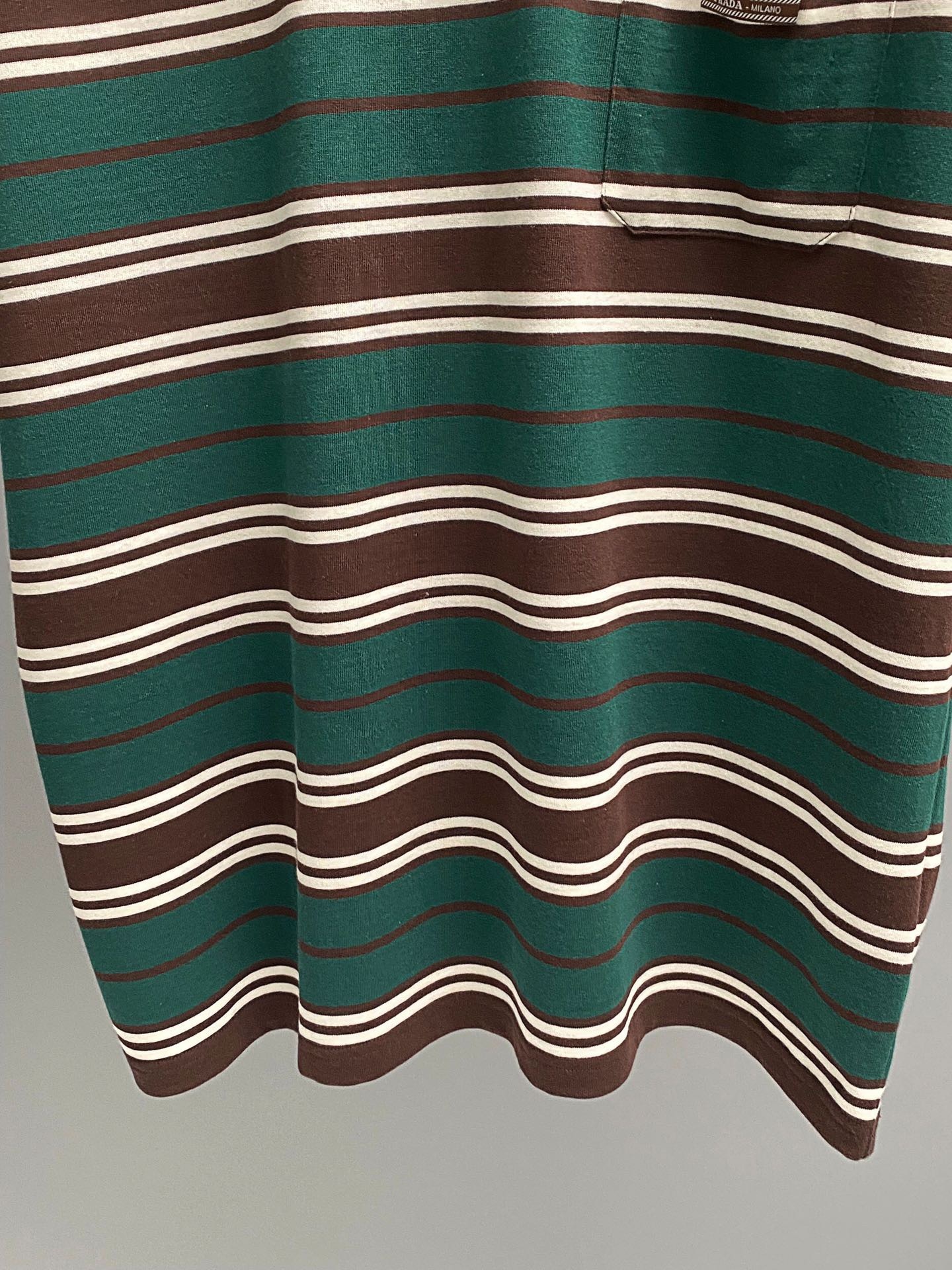 Prada ストライプ ライルコットン Tシャツ