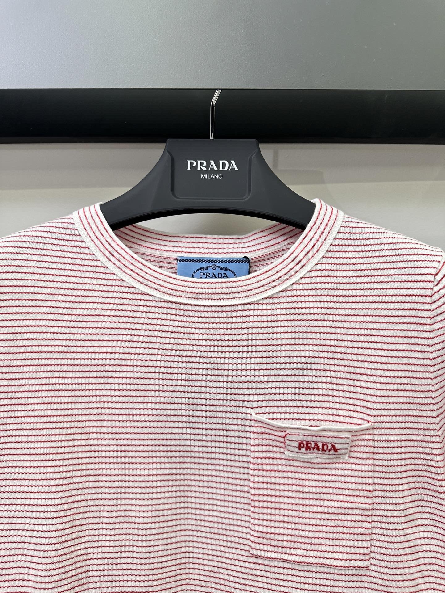 Prada ストライプ クルーネック セーター