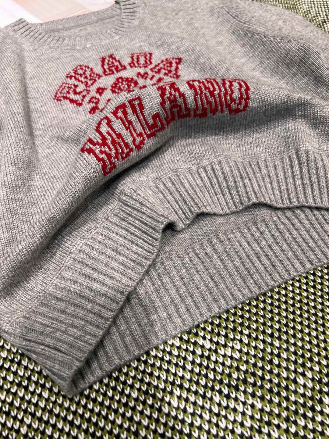 Prada ウールxカシミヤ インターシャ セーター