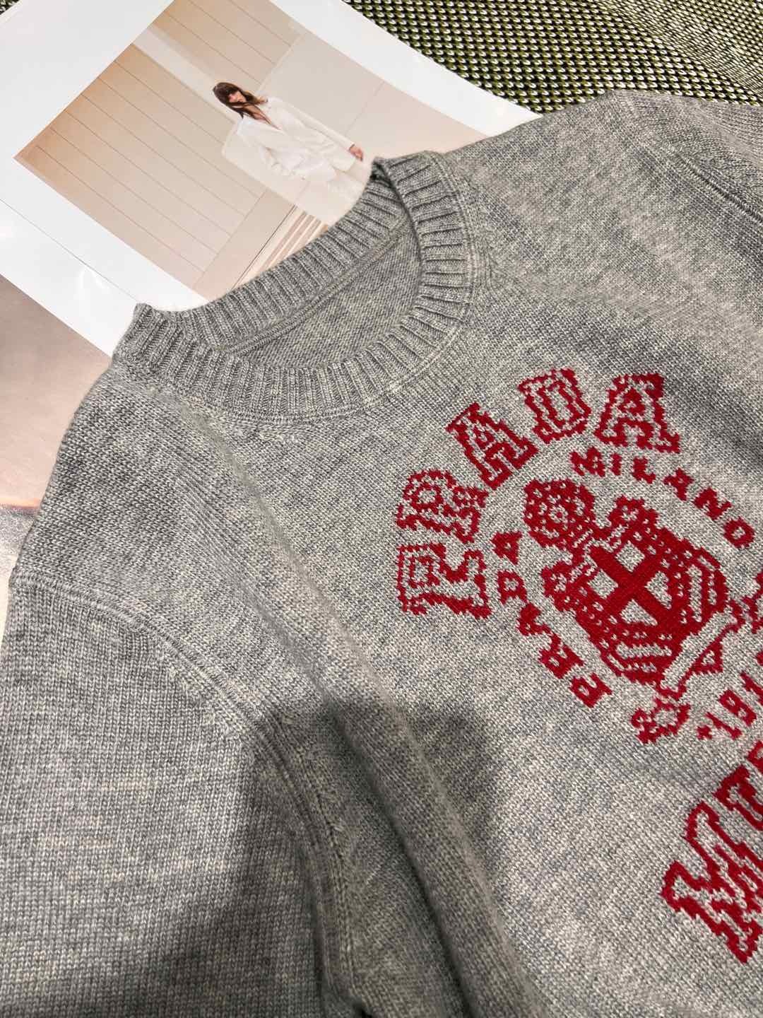 Prada ウールxカシミヤ インターシャ セーター