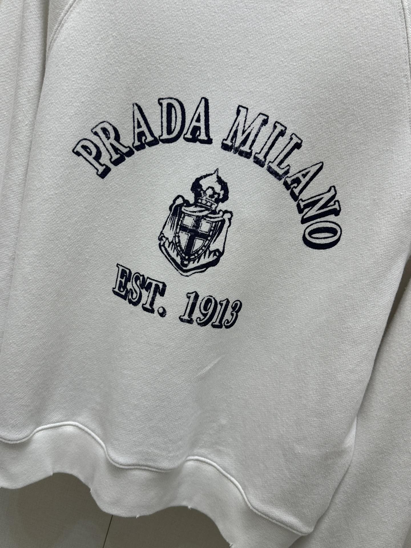 Prada コットン クルーネック スウェットシャツ