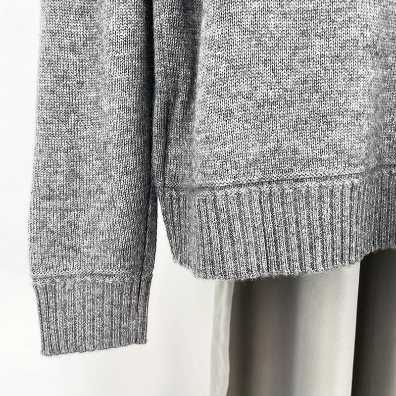 PRADAロゴ カシミヤxウール クルーネック セーター