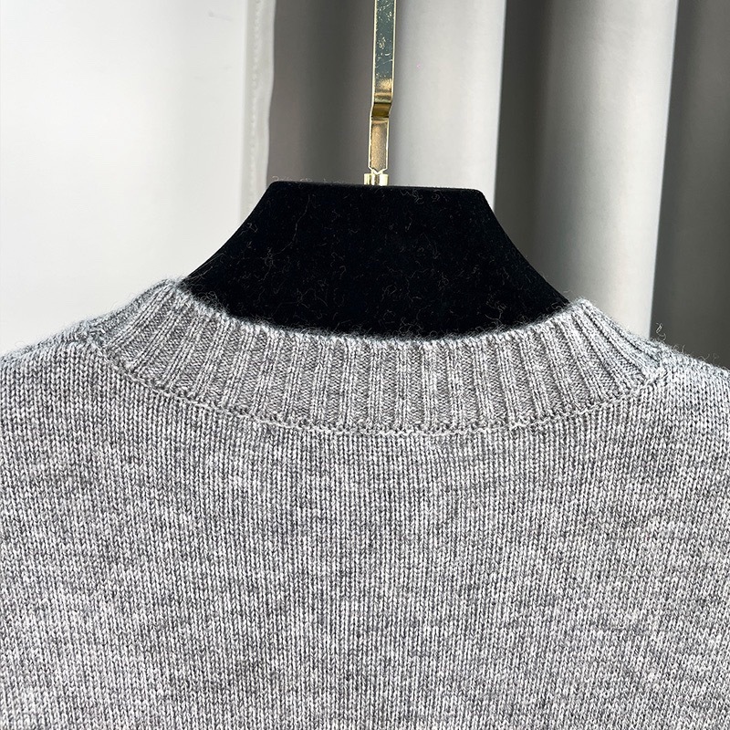 PRADAロゴ カシミヤxウール クルーネック セーター