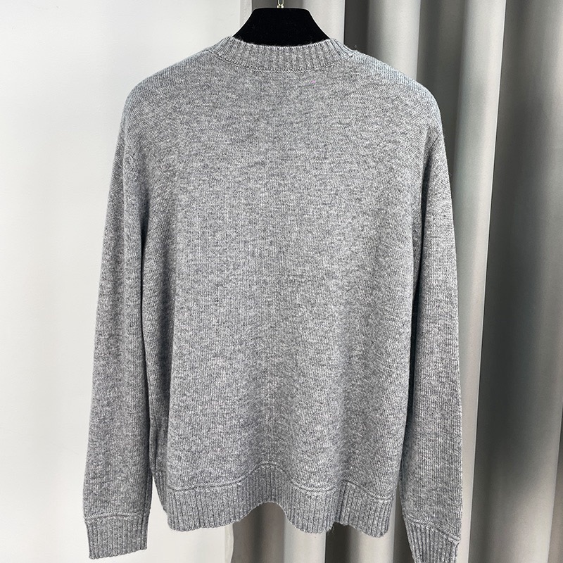 PRADAロゴ カシミヤxウール クルーネック セーター