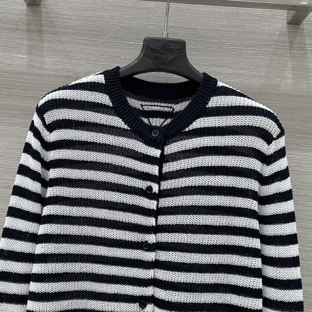 Prada コットンブークレ カーディガン