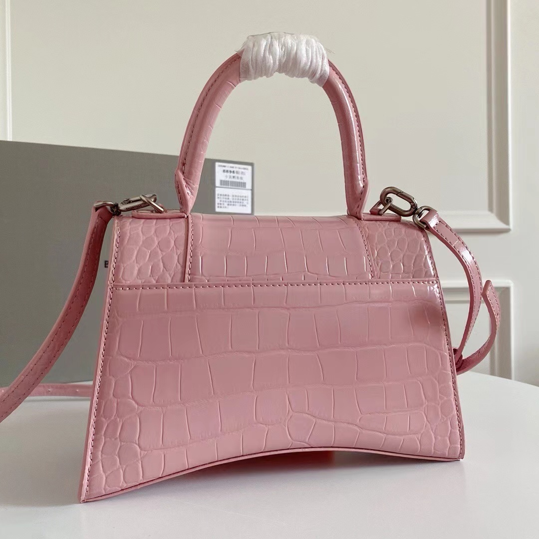 【BALENCIAGA】HOURGLASS  トップハンドル クロコダイル型押し