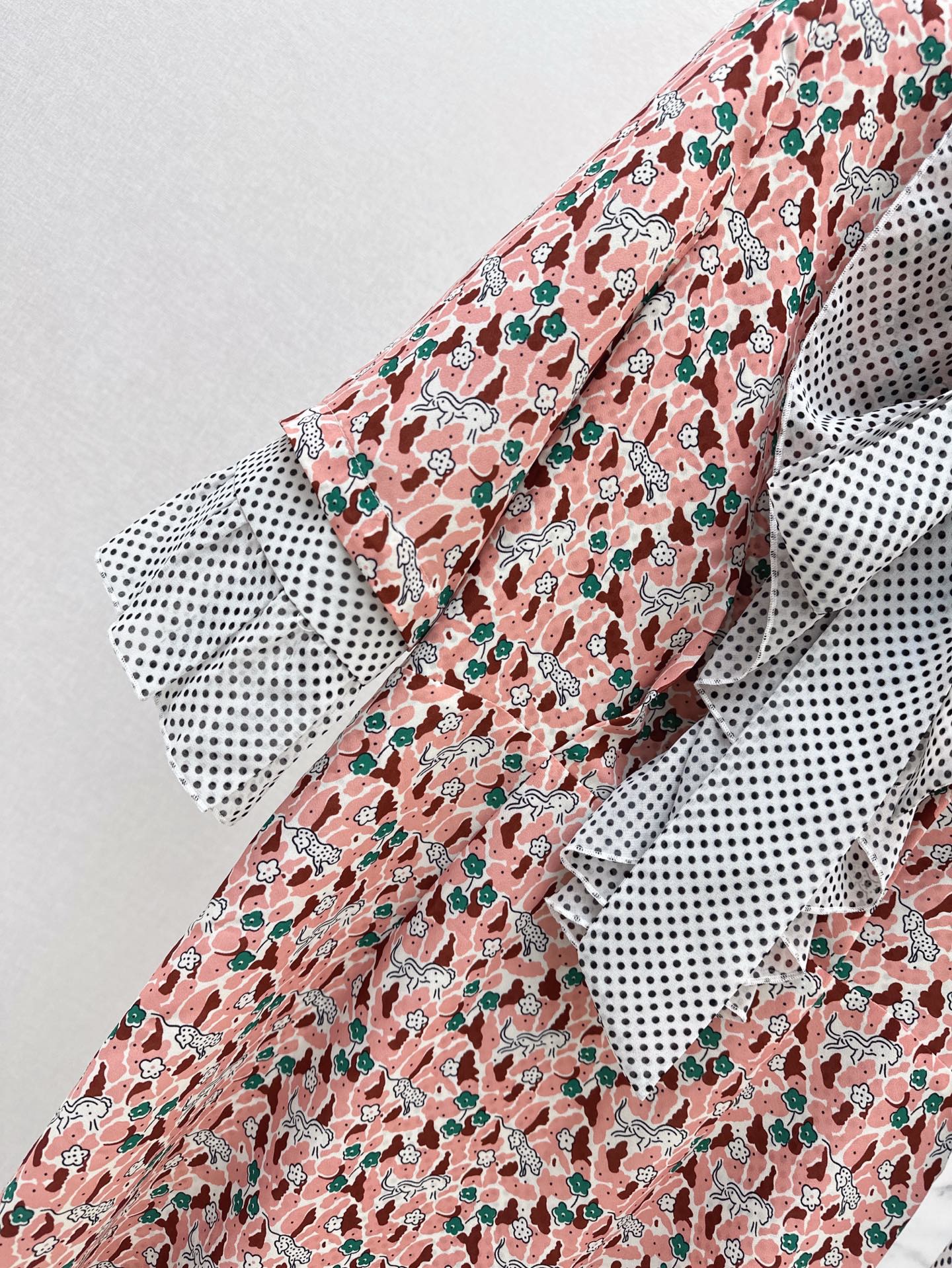 Prada プリント入り ジョーゼット ドレス