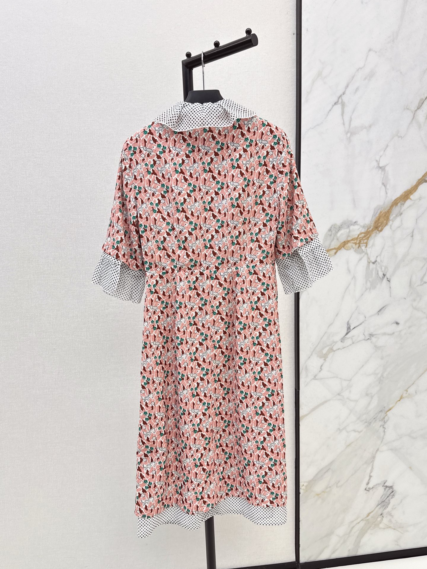 Prada プリント入り ジョーゼット ドレス