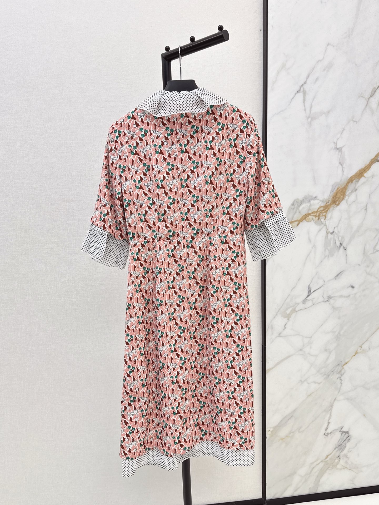 Prada プリント入り ジョーゼット ドレス