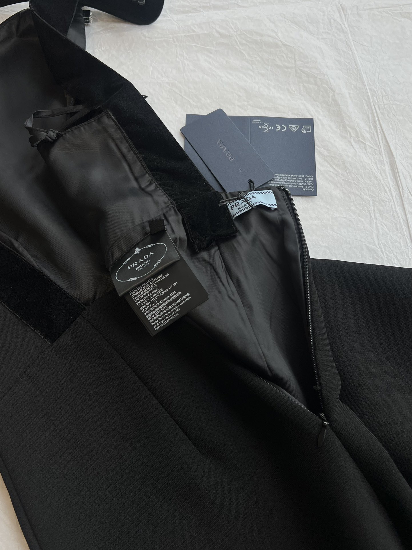 Prada エンブロイダリー キャディ ショートドレス