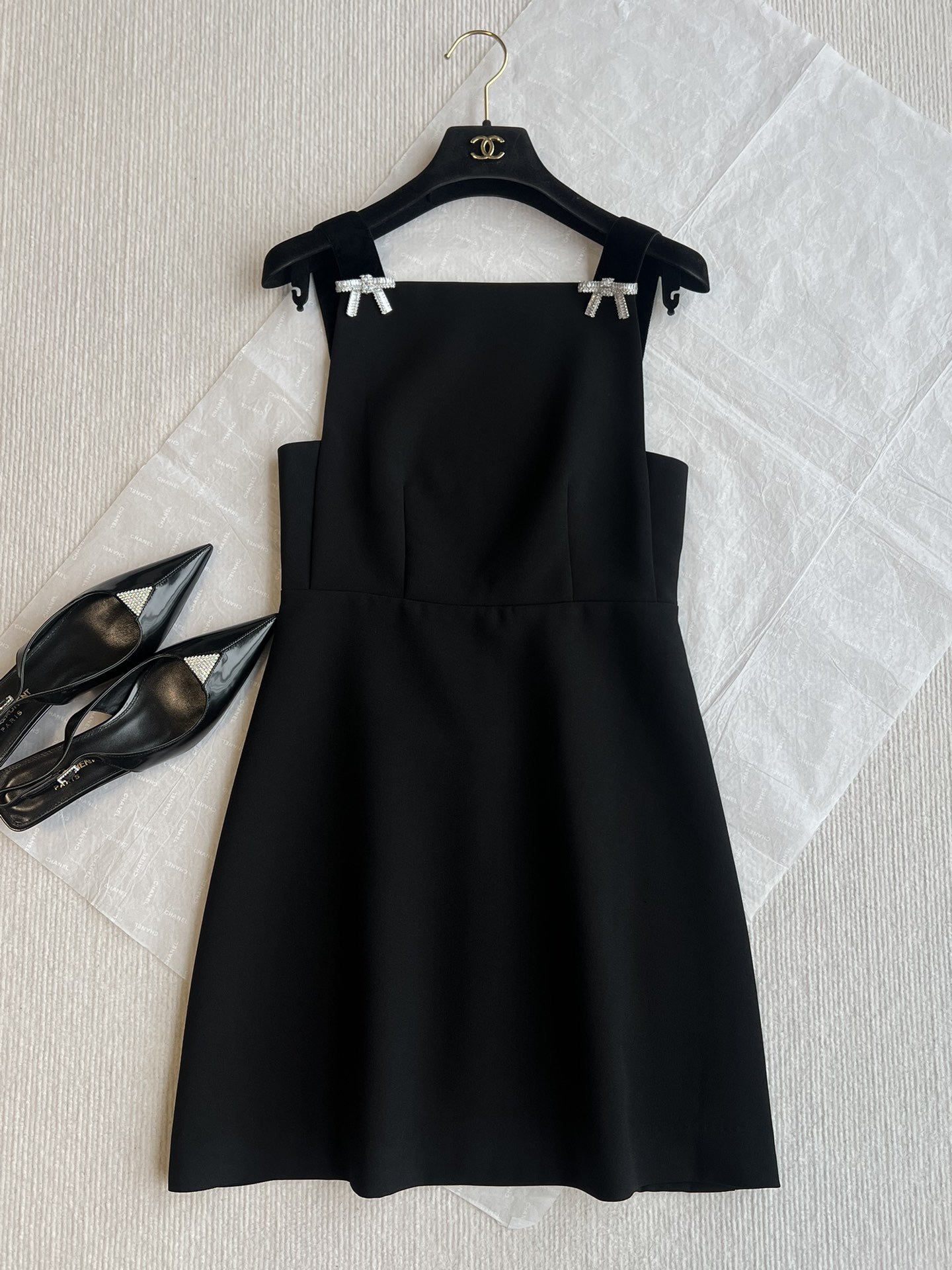 Prada エンブロイダリー キャディ ショートドレス