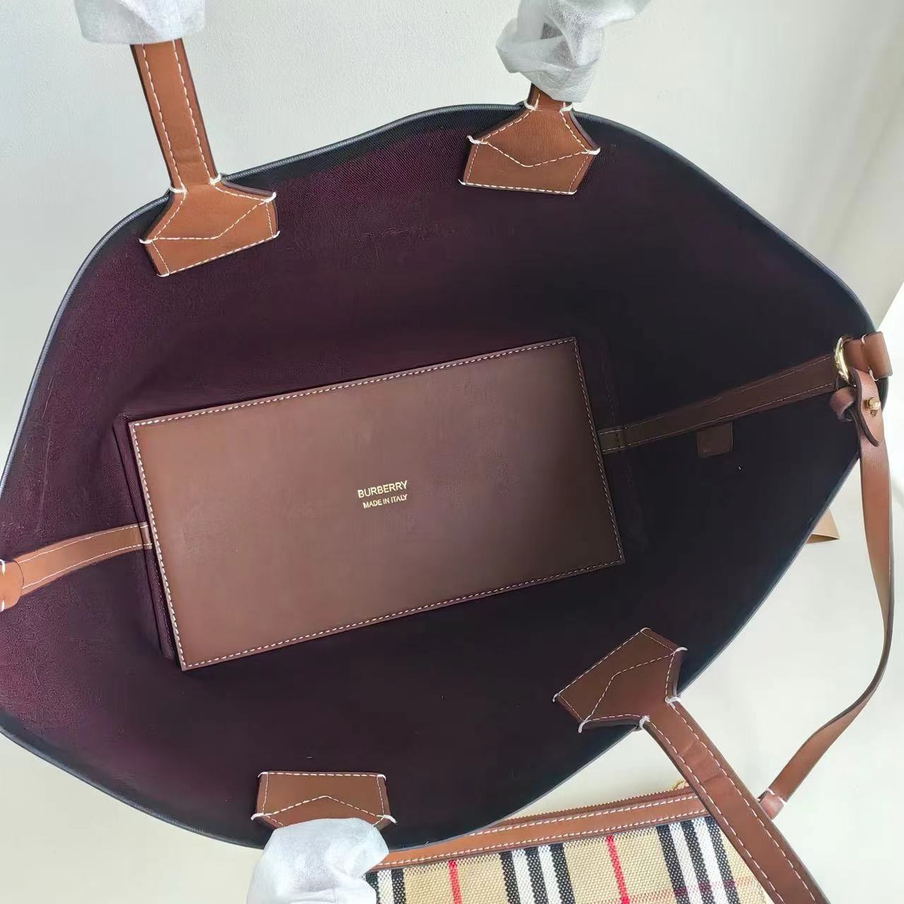 BURBERRY / バーバリー ◆ロンドン スモール トートバッグ ベージュ チェック