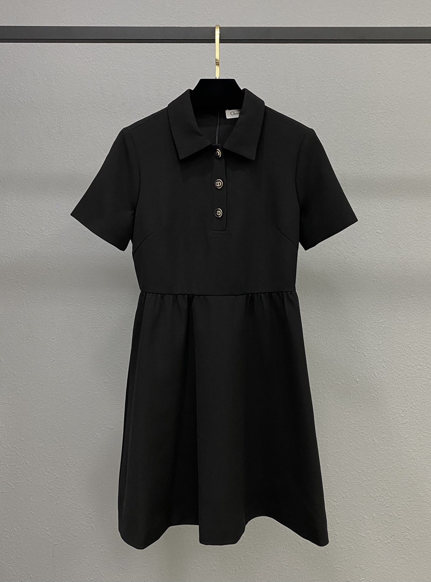 DIOR CDボタン ドレス ウール & シルク