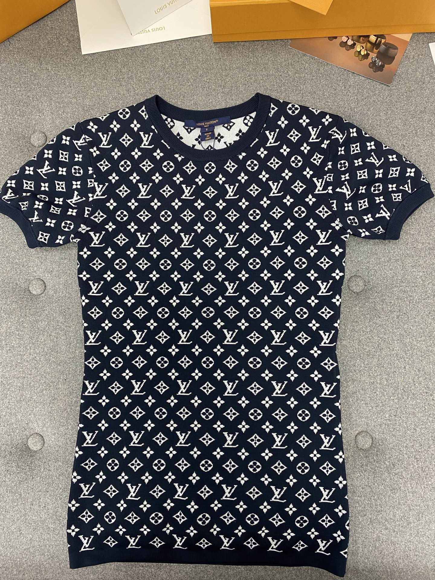 Louis vuitton モノグラムジャカード ニットトップ