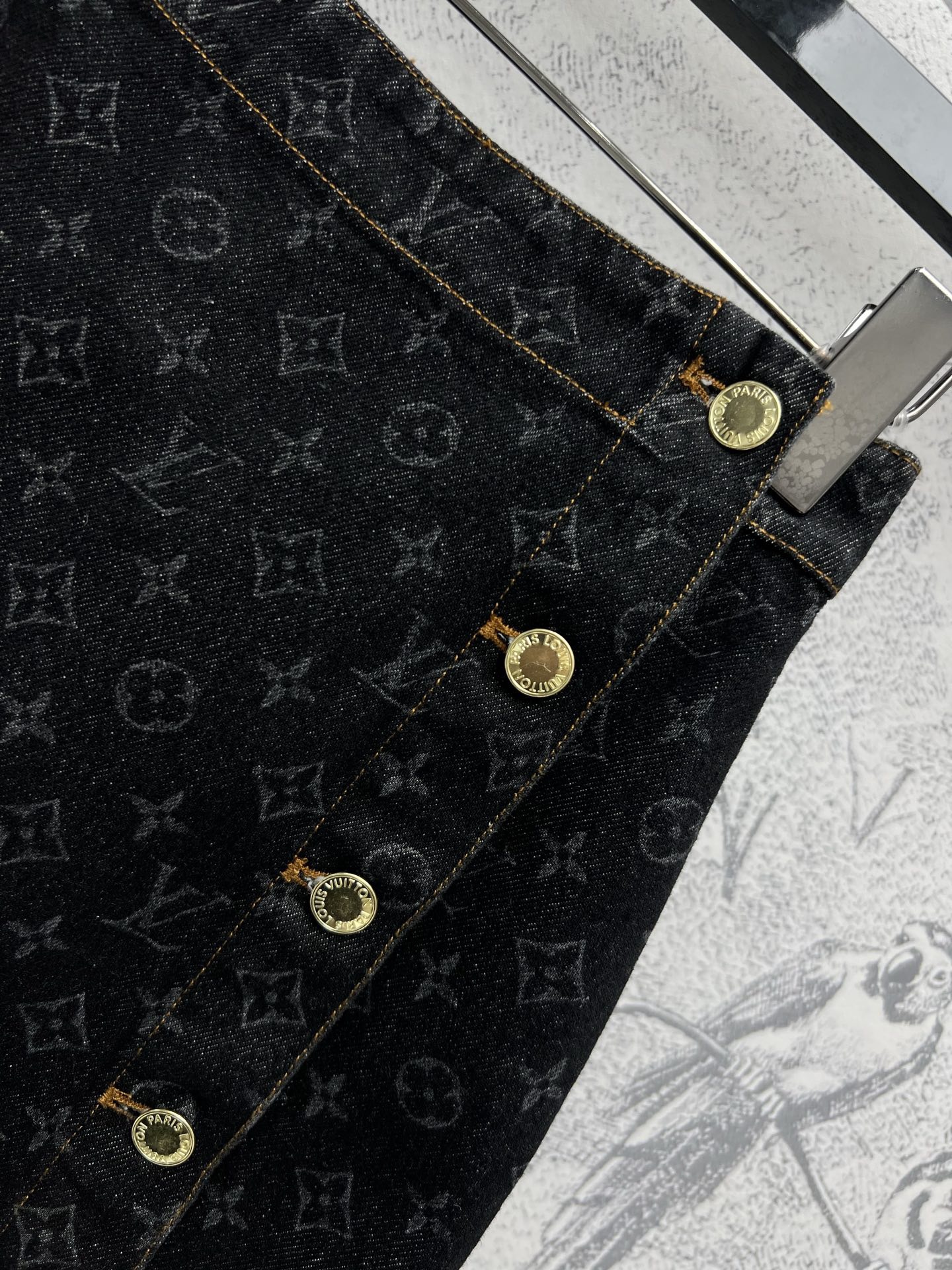 Louis vuitton モノグラムデニムミニスカート