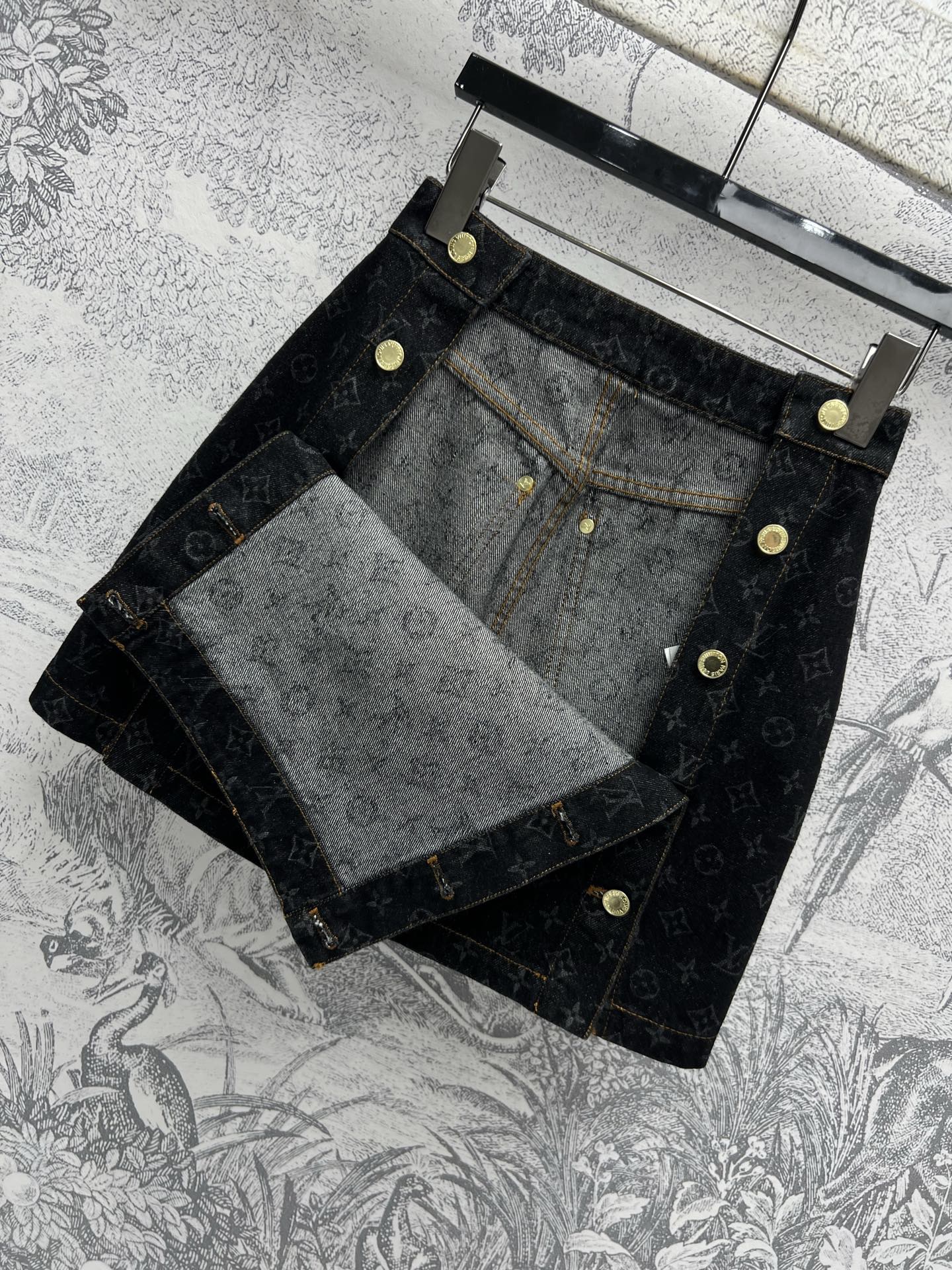 Louis vuitton モノグラムデニムミニスカート