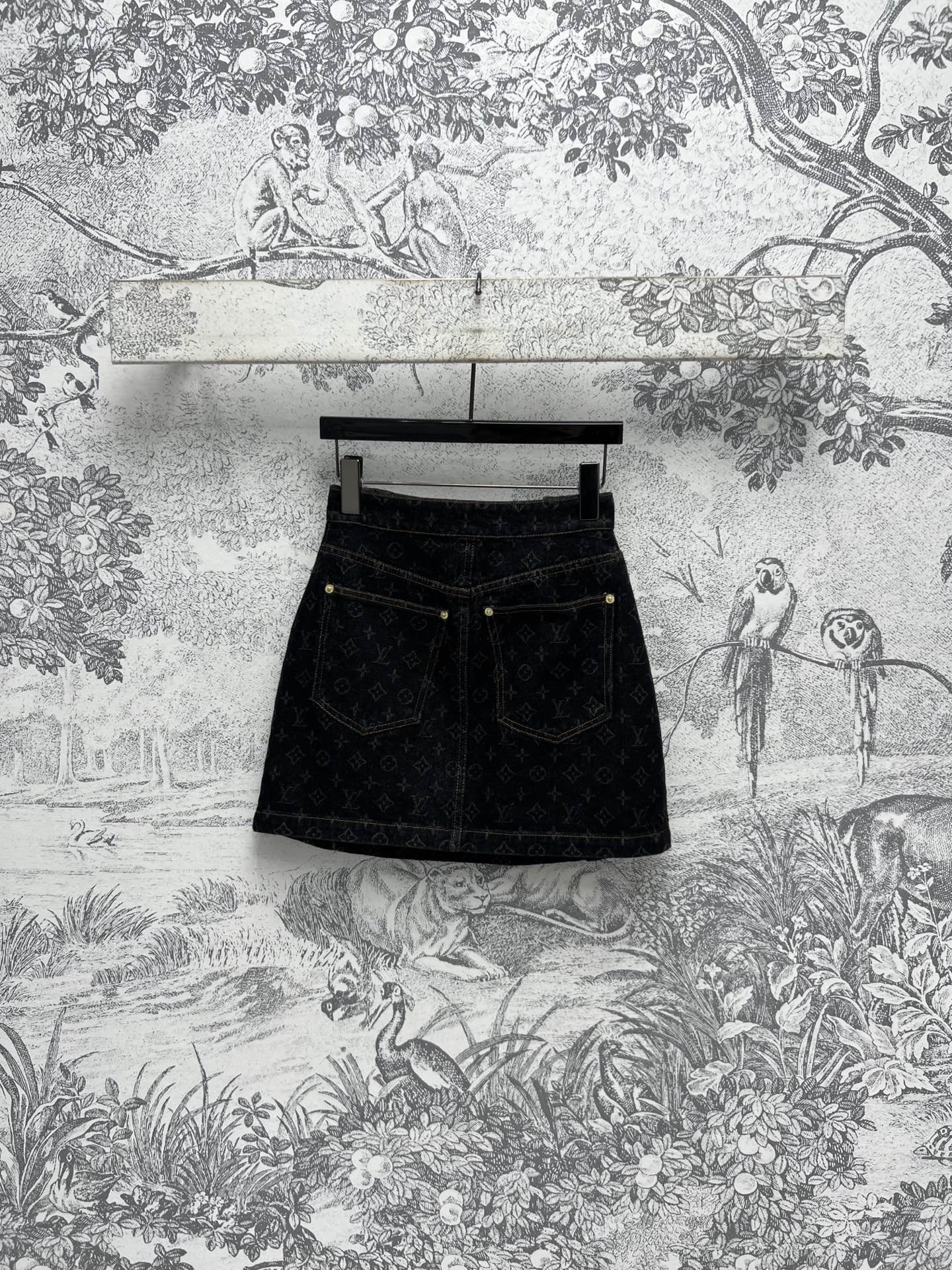 Louis vuitton モノグラムデニムミニスカート