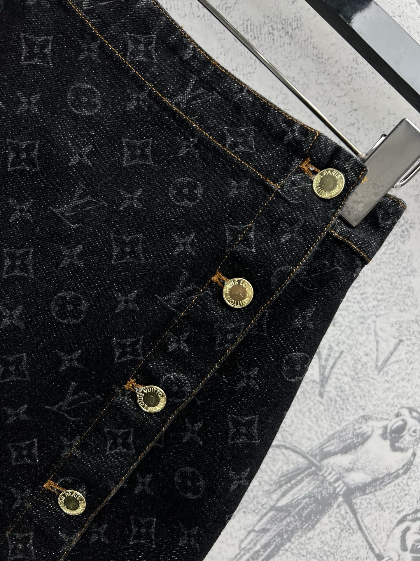 Louis vuitton モノグラムデニムミニスカート