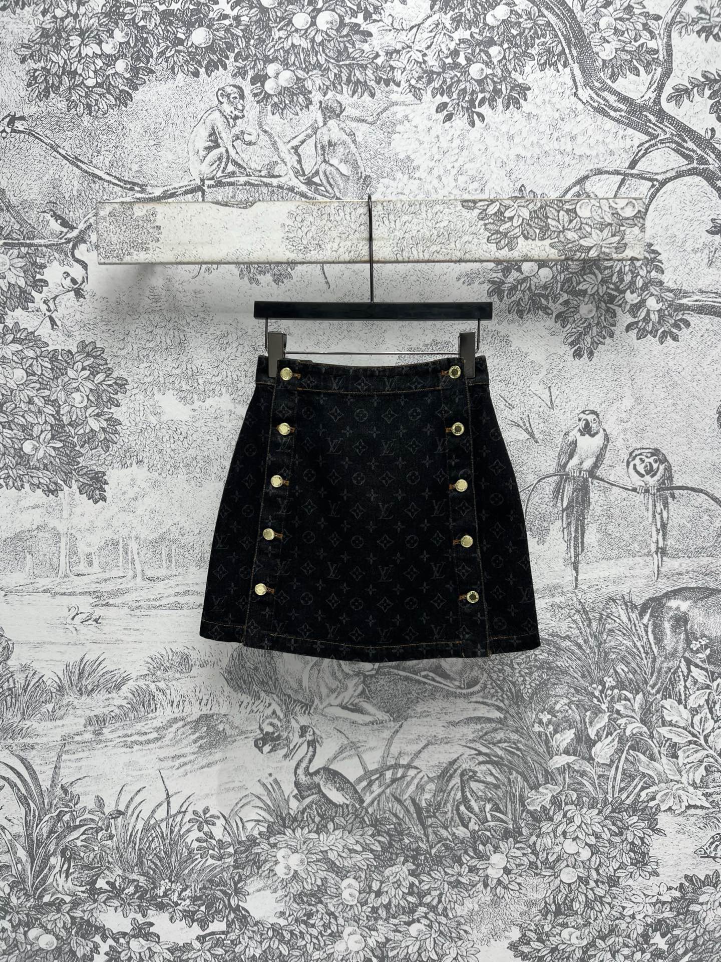 Louis vuitton モノグラムデニムミニスカート