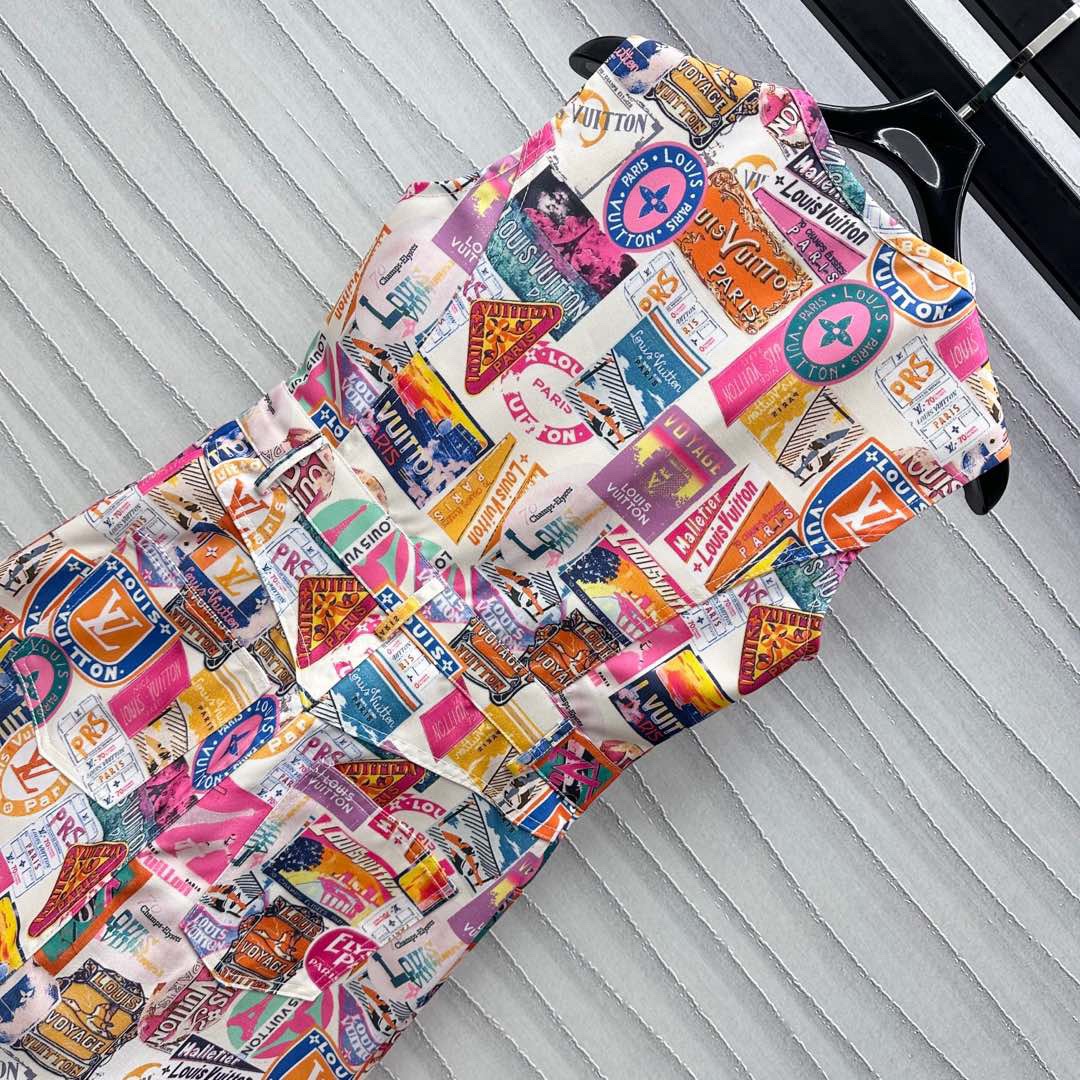 Louis vuitton トラベルパッチ ジップアップドレス
