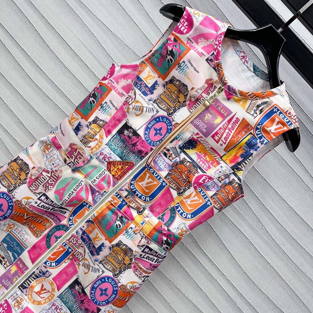 Louis vuitton トラベルパッチ ジップアップドレス