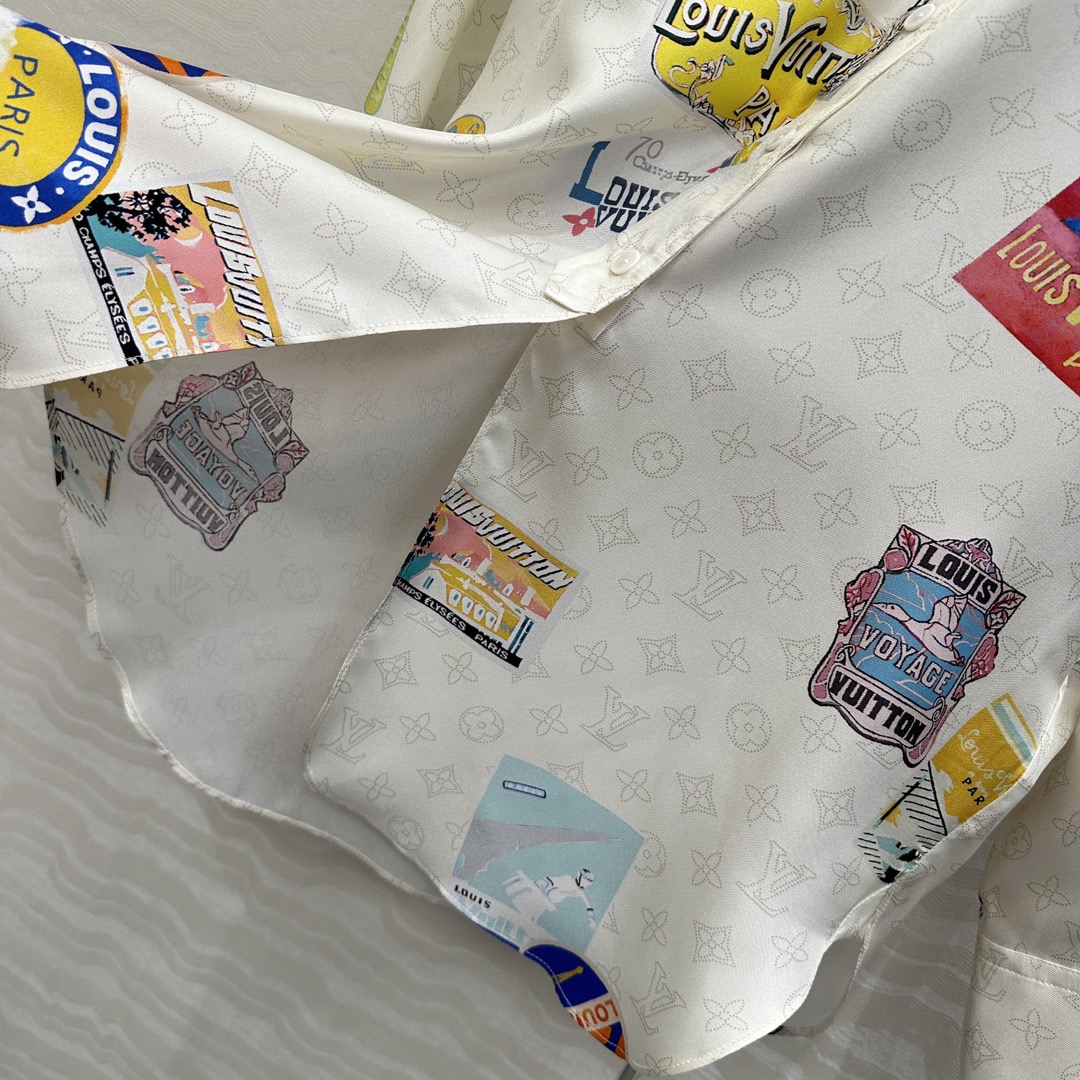 Louis vuitton マヒナ パッチ シルクシャツ