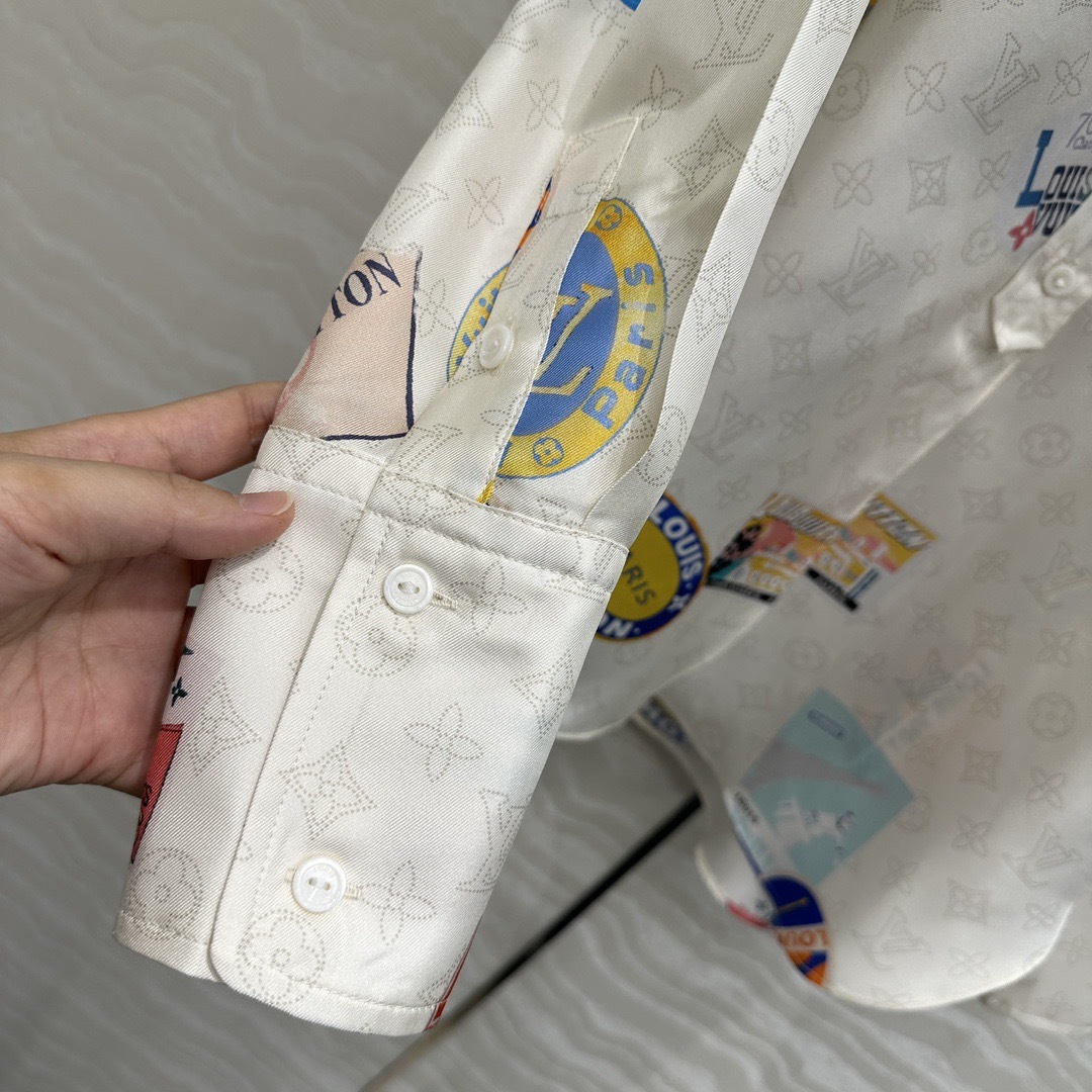 Louis vuitton マヒナ パッチ シルクシャツ