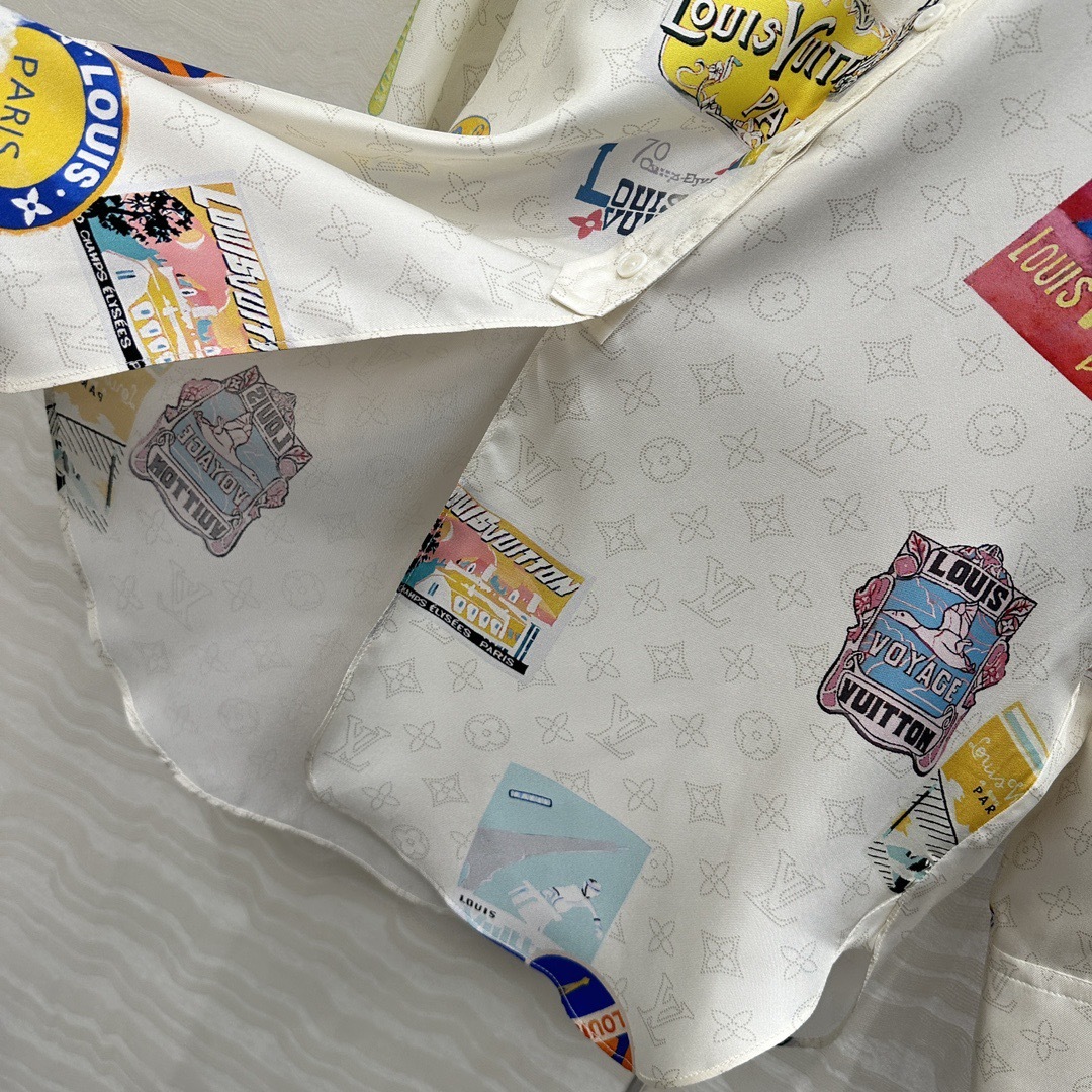 Louis vuitton マヒナ パッチ シルクシャツ