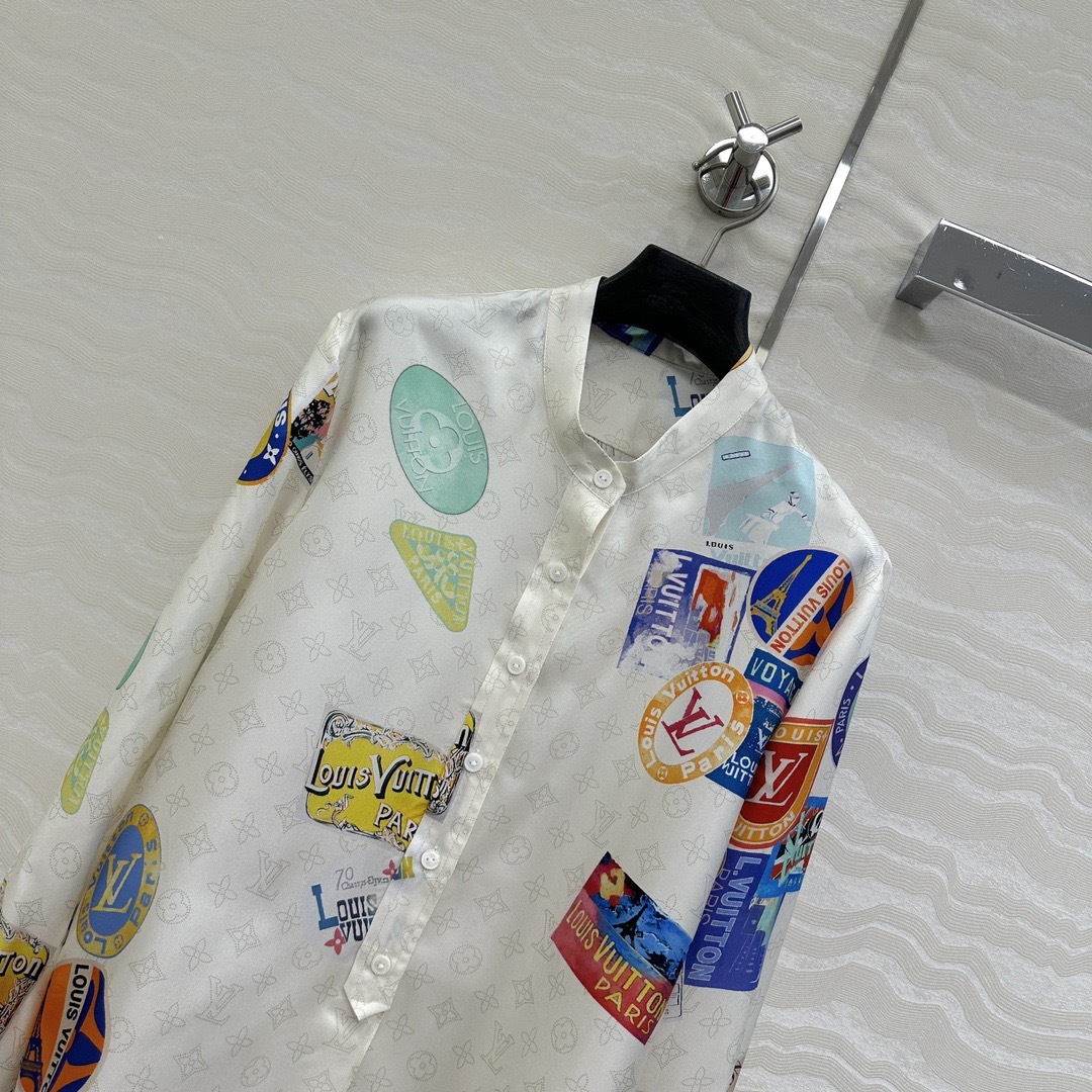 Louis vuitton マヒナ パッチ シルクシャツ