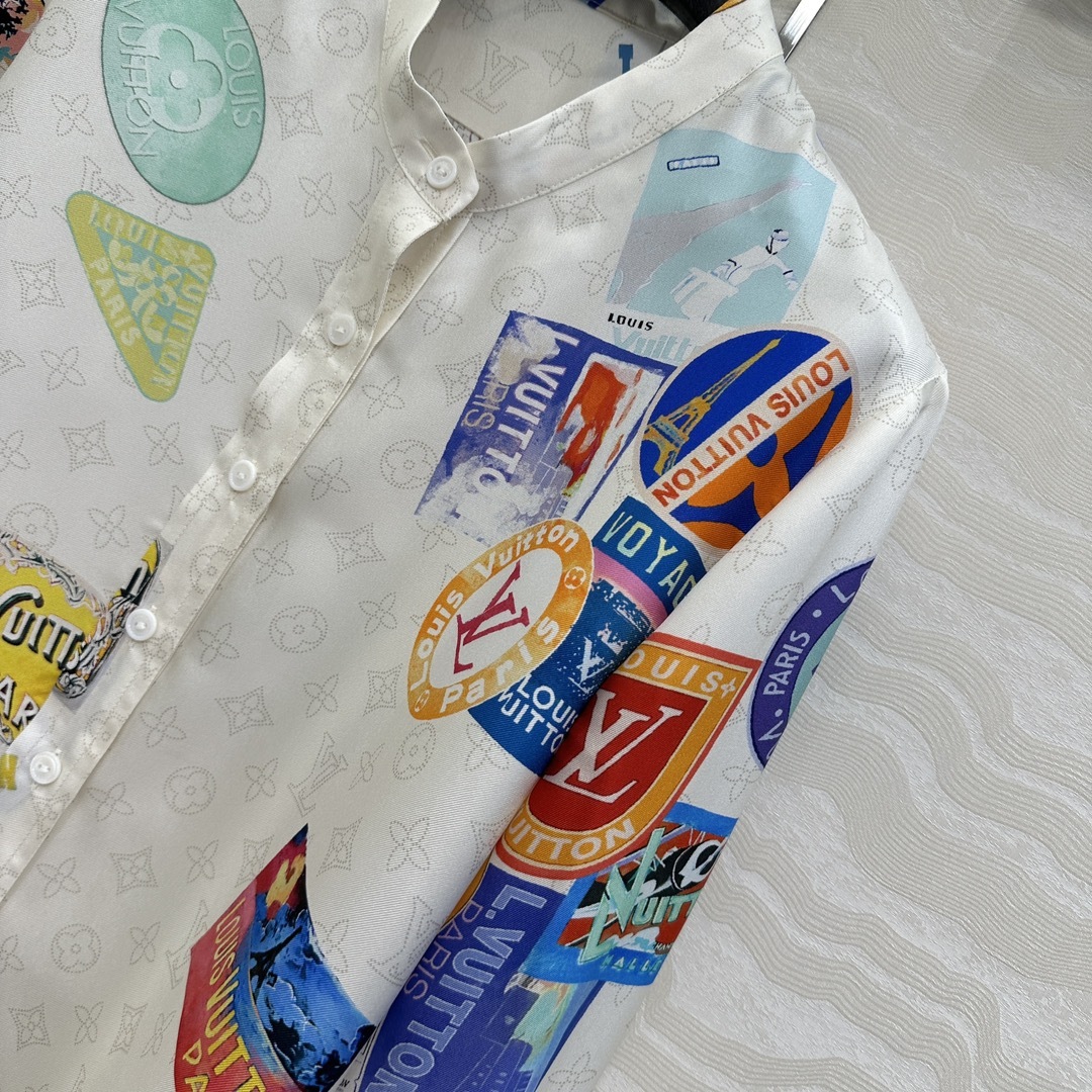 Louis vuitton マヒナ パッチ シルクシャツ