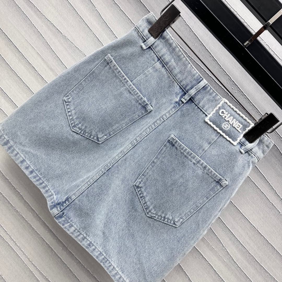 【CHANEL】 シャネル デニム スカート
