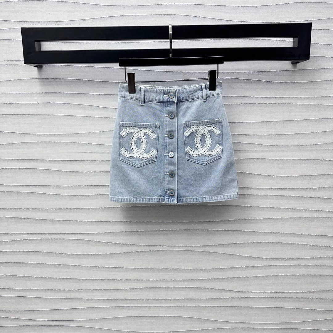 【CHANEL】 シャネル デニム スカート