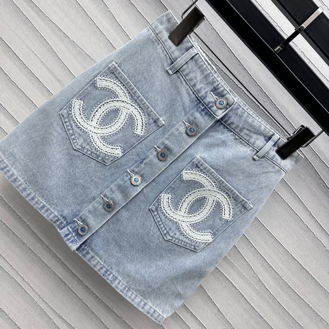 【CHANEL】 シャネル デニム スカート