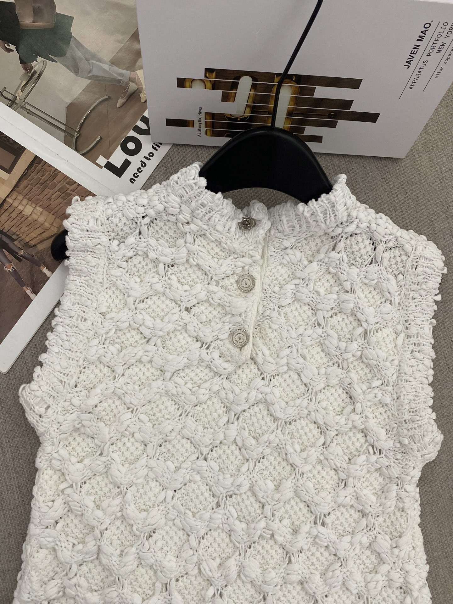 白ニット ワンピ【CHANEL】ドレス