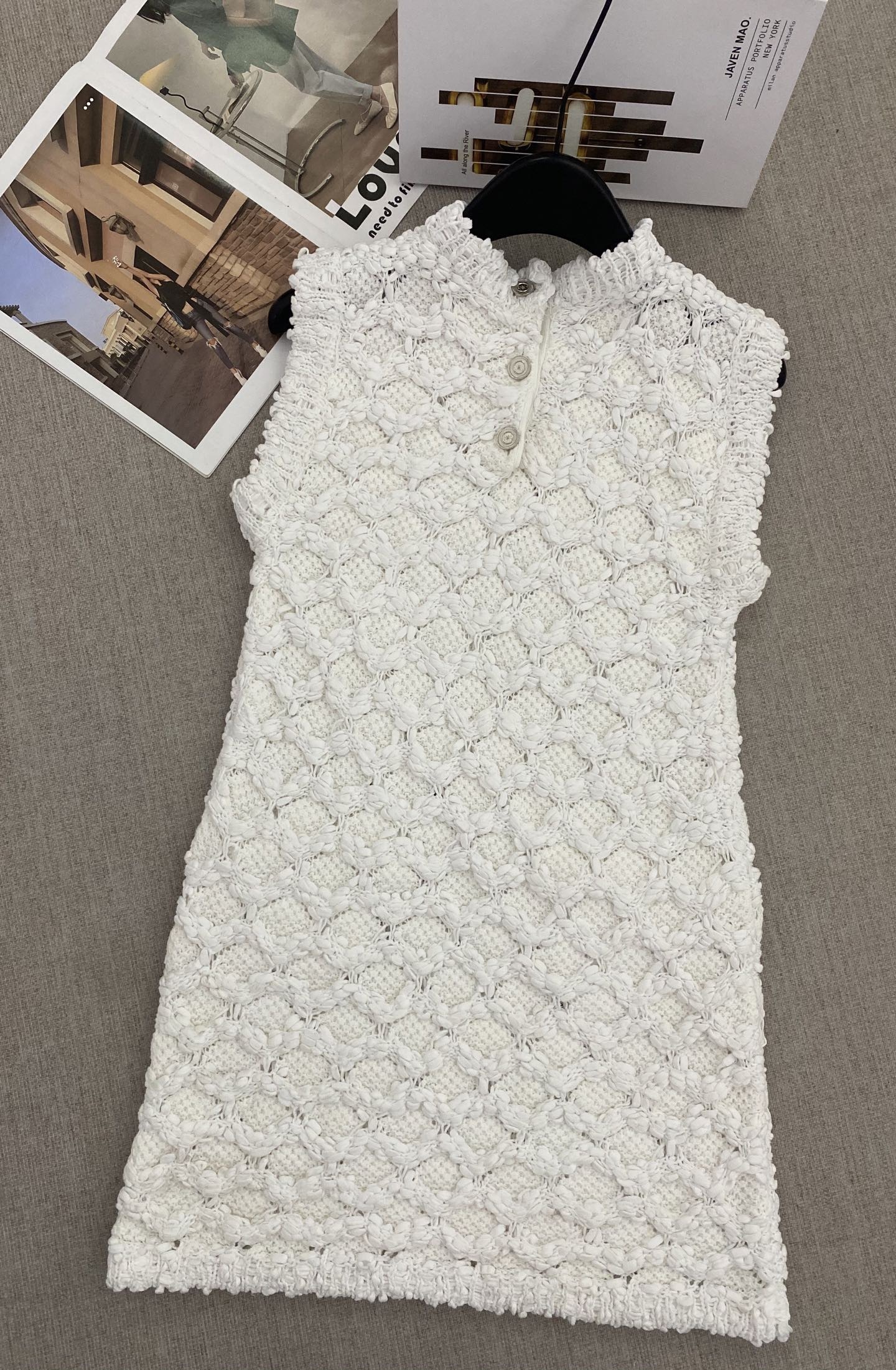 白ニット ワンピ【CHANEL】ドレス