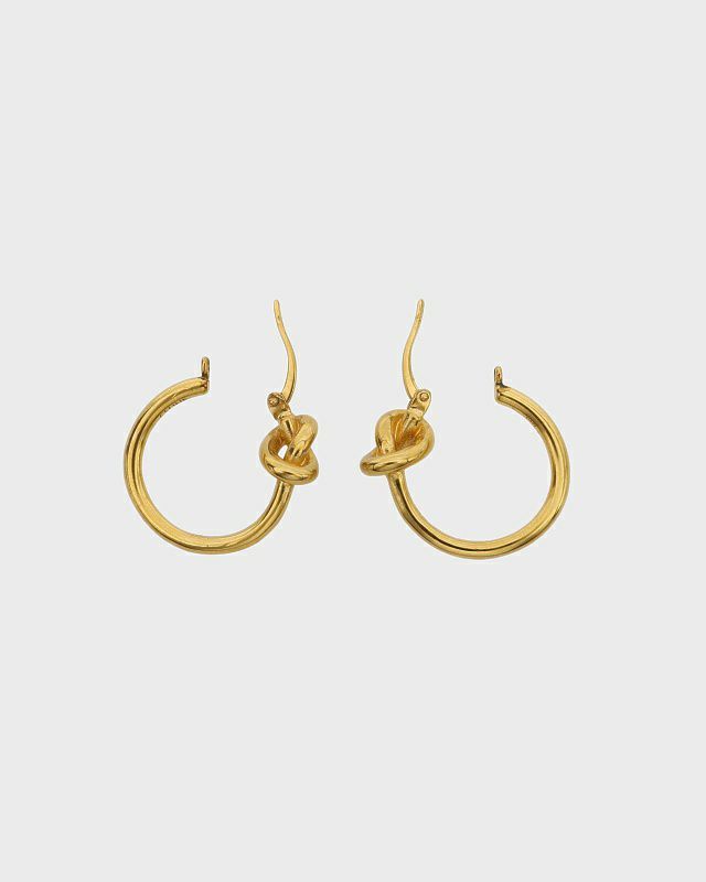 CELINE  ノット スモールフープ ピアス