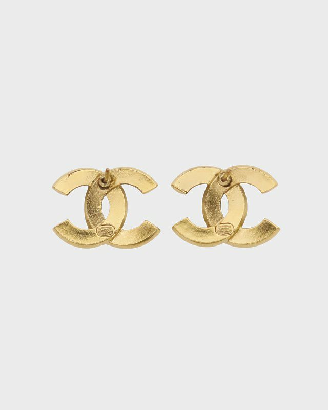 CHANEL COCOラインストーンピアス